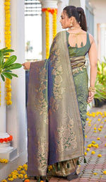 Beauteous Green Color Banarasi Fabric Partywear Saree