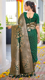 Beauteous Green Color Banarasi Fabric Partywear Saree