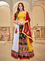 Dazzling Black Color Satin Fabric Party Wear Lehenga