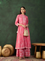 Angelic Pink Color Chinon Fabric Designer Kurti