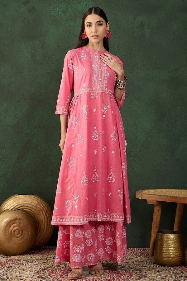 Angelic Pink Color Chinon Fabric Designer Kurti