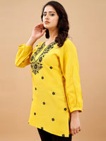 Pretty Yellow Color Viscose Fabric Designer Kurti