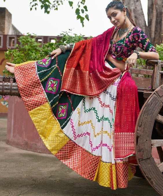 Superb Multi Color Rayon Fabric Party Wear Lehenga