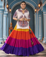 Magnetic Multi Color Viscose Fabric Designer Lehenga