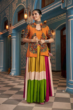 Magnetic Multi Color Viscose Fabric Designer Lehenga