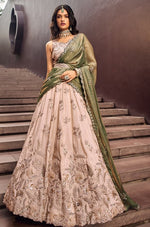 Magnetic Beige Color Viscose Fabric Party Wear Lehenga