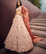 Magnetic Beige Color Viscose Fabric Party Wear Lehenga