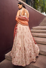 Magnetic Beige Color Viscose Fabric Party Wear Lehenga