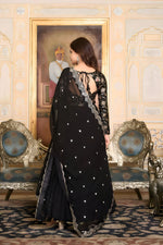 Striking Black Color Georgette Fabric Gown