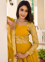 Pretty Yellow Color Georgette Fabric Gown