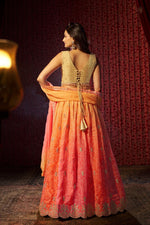 Lovely Orange Color Art Silk Fabric Party Wear Lehenga