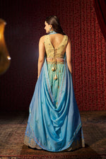 Lovely Aqua Color Art Silk Fabric Party Wear Lehenga