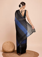 Beauteous Black Color Chiffon Fabric Casual Saree