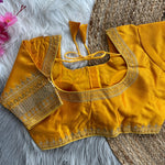 Lovely Yellow Color Silk Fabric Blouse