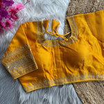 Lovely Yellow Color Silk Fabric Blouse