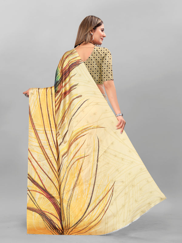 Beauteous Multi Color Crepe Fabric Casual Saree