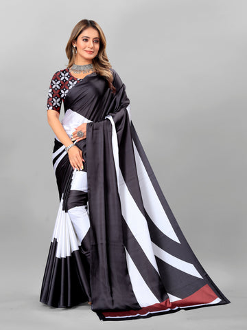 Beauteous Multi Color Crepe Fabric Casual Saree