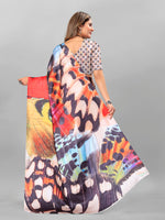 Beauteous Multi Color Crepe Fabric Casual Saree