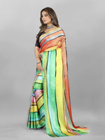 Beauteous Multi Color Crepe Fabric Casual Saree