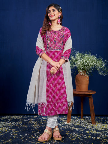 Lovely Purple Color Rayon Fabric Casual Kurti