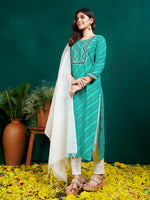 Lovely Turquoise Color Rayon Fabric Casual Kurti