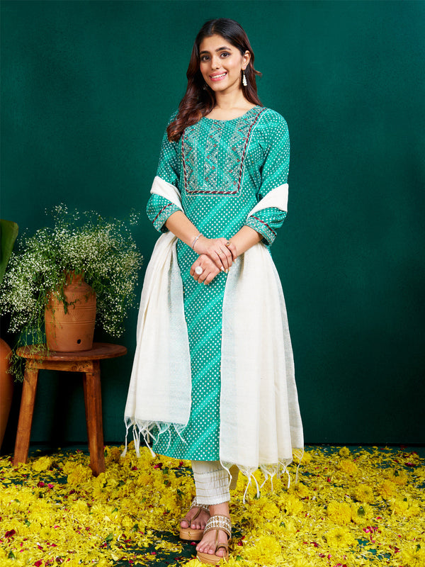 Lovely Turquoise Color Rayon Fabric Casual Kurti