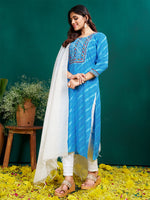 Lovely Aqua Color Rayon Fabric Casual Kurti