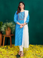 Lovely Aqua Color Rayon Fabric Casual Kurti