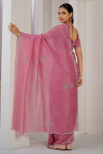 Beauteous Pink Color Silk Fabric Designer Saree