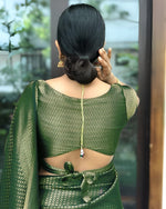 Beauteous Green Color Silk Fabric Casual Saree