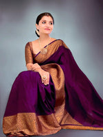 Ideal Wine Color Silk Fabric Casual Saree