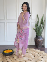 Divine Pink Color Viscose Fabric Designer Suit