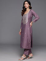 Amazing Wine Color Viscose Fabric Designer Suit