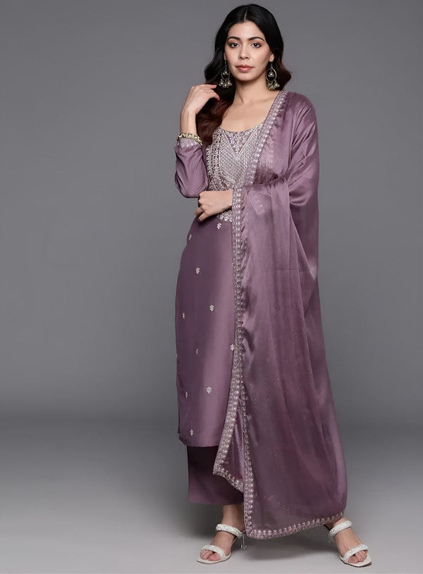 Amazing Wine Color Viscose Fabric Designer Suit