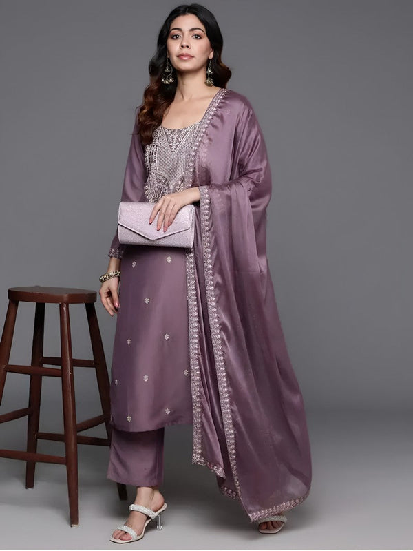 Amazing Wine Color Viscose Fabric Designer Suit