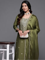 Amazing Green Color Viscose Fabric Designer Suit