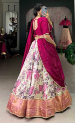 Amazing Pink Color Silk Fabric Designer Lehenga