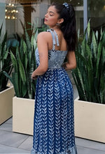 Amazing Blue Color Rayon Fabric Gown