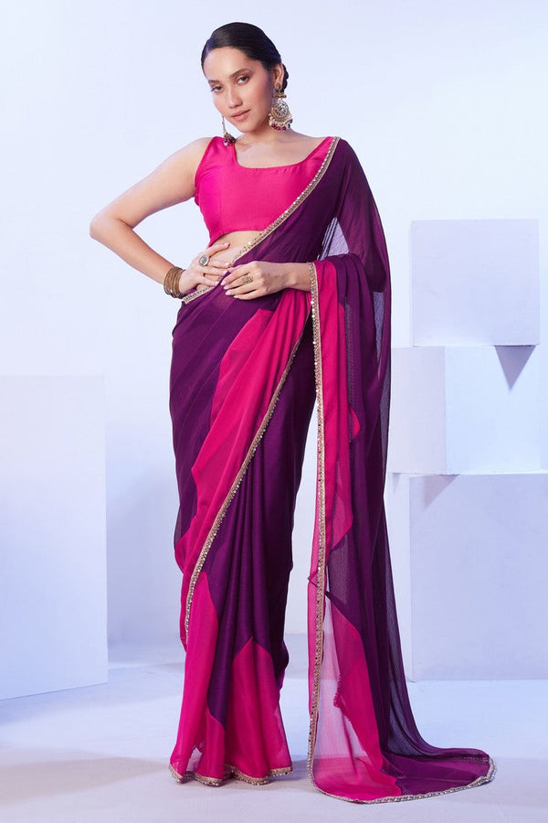 Ideal Multi Color Moss Fabric Designer Saree