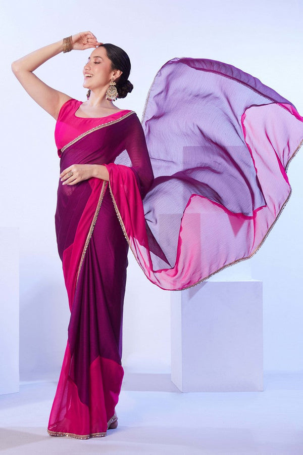 Ideal Multi Color Moss Fabric Designer Saree