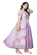 Amazing Pink Color Georgette Fabric Gown