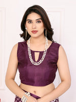 Beauteous Purple Color Khadi Fabric Casual Saree