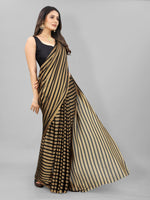 Beauteous Golden Color Blackberry Fabric Casual Saree