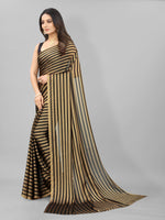 Beauteous Golden Color Blackberry Fabric Casual Saree