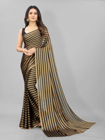 Beauteous Golden Color Blackberry Fabric Casual Saree