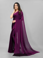 Beauteous Purple Color Blackberry Fabric Casual Saree