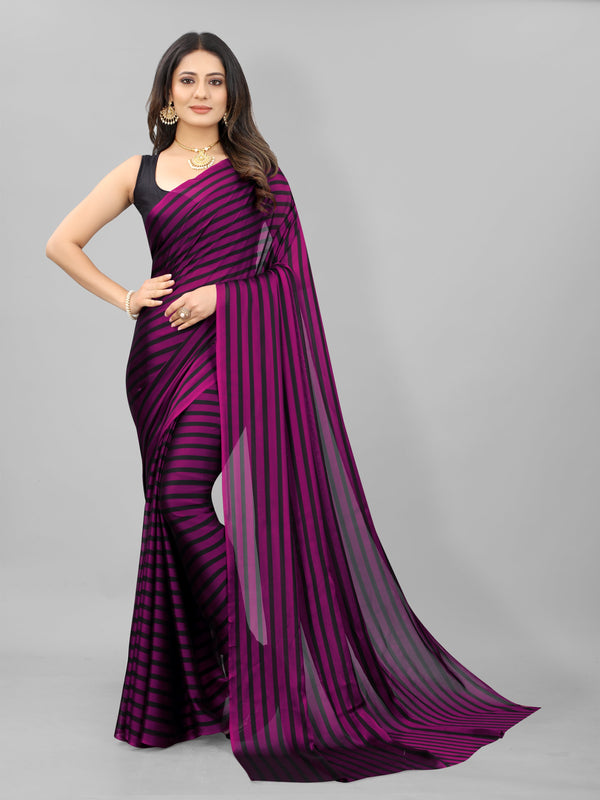 Beauteous Purple Color Blackberry Fabric Casual Saree