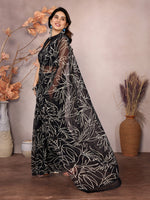 Lovely Black Color Georgette Fabric Casual Saree