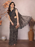 Lovely Brown Color Georgette Fabric Casual Saree