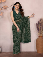 Lovely Green Color Georgette Fabric Casual Saree